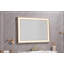 Miroir mural de salle de bain à DEL avec lumière élevée et anti-buée à contrôle séparé-725392464
