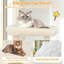 Grand arbre à chat 70 po pour chats d'intérieur avec perchoir supérieur moelleux, deux grands condos, beige hamac-1031470870