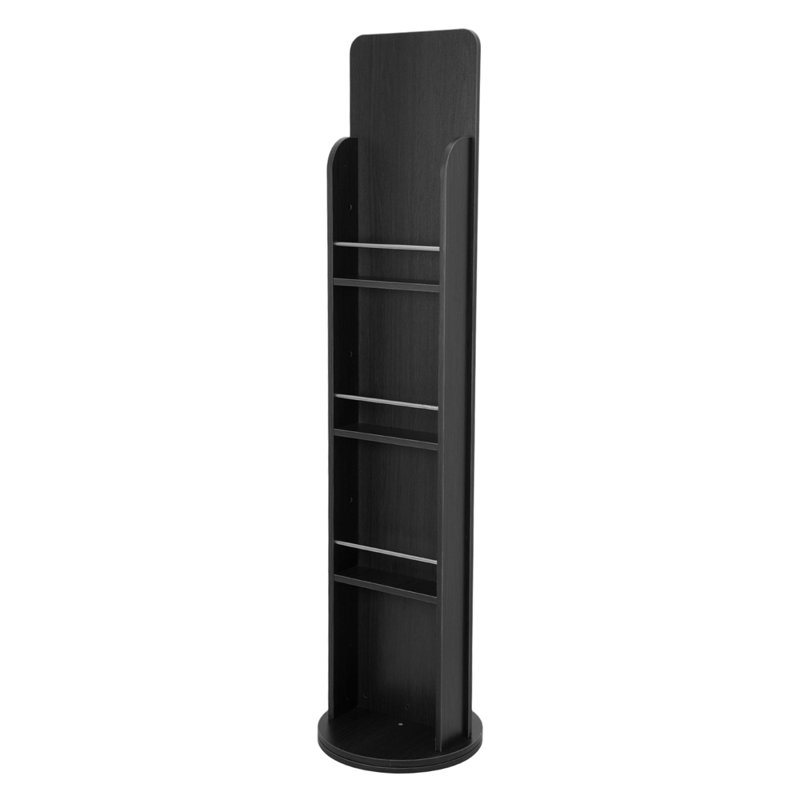 Rectangle Floor Mirror with Shelves, Black