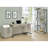 Brisley Whitewashed Grey and Gunmetal Sled Base Office Desk