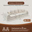 Canapé modulaire Boneless 104 po Cloud, canapé Boneless avec repose-pieds et siège moelleux profond, aucun assemblage requis pour le salon-2136307748