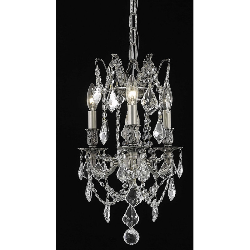 Ashmin 3 - Light Crystal Chandelier, Golden Teak (Smoky) / Royal Cut
