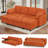 108" Sectional Sleeper Sofa Bed With Storage Chaises And Adjustable Backrest, U-Shape Reversible Couch With Pull-Out Bed, Convertible Sofa With USB Charging Port For Living Room, House-472964658