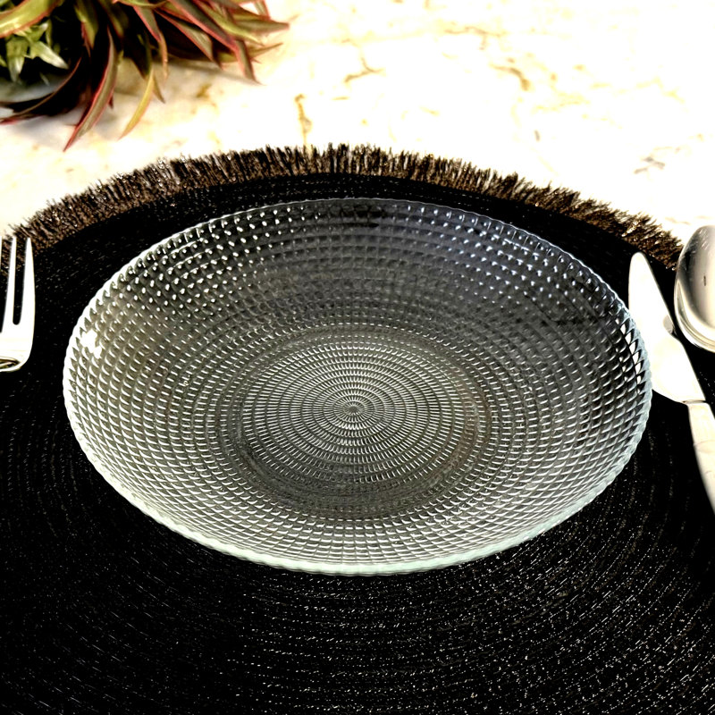 Ensemble de 12 assiettes à soupe en verre Mackai