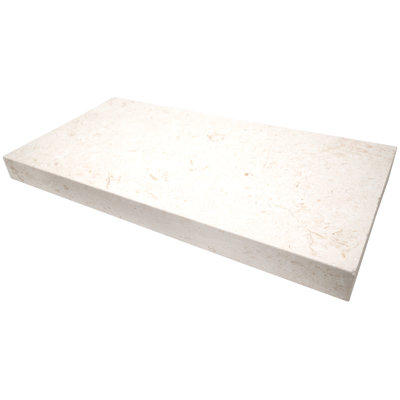 Mayra White Honed- Eased Edge Limestone Pool Coping