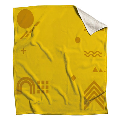 Yellow Geometric Shapes Blankets
