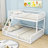Full XL over Queen Wood Bunk Bed with Ladder and Guardrails-268964455-300845787