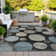 Machine Washable Indoor/Outdoor Xhevrie Black Rug