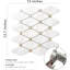Tuile murale autocollante, dolomite polie, PVC, métal doré, étanche, pour cuisine, salle de bain, lavabo, VR