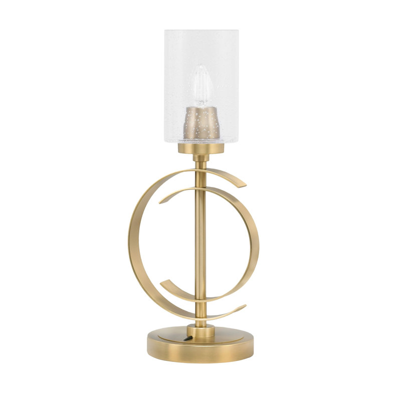 Lampe de table Armida, Laiton, Transparent