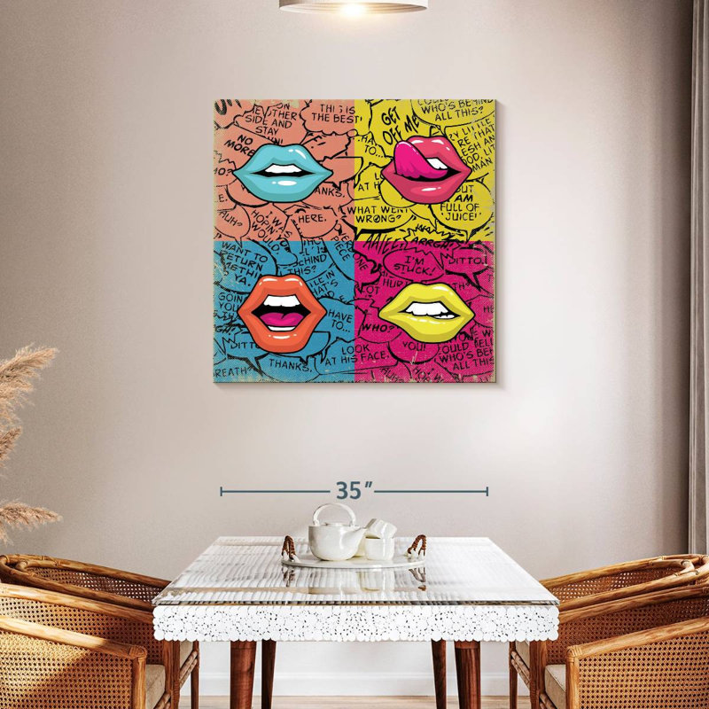 Shuttleworth Comic Lips, 36" H x 36" W