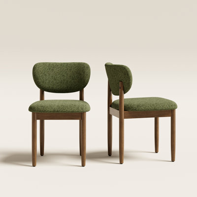 Upholstered Solid Wood Side Dining Chair