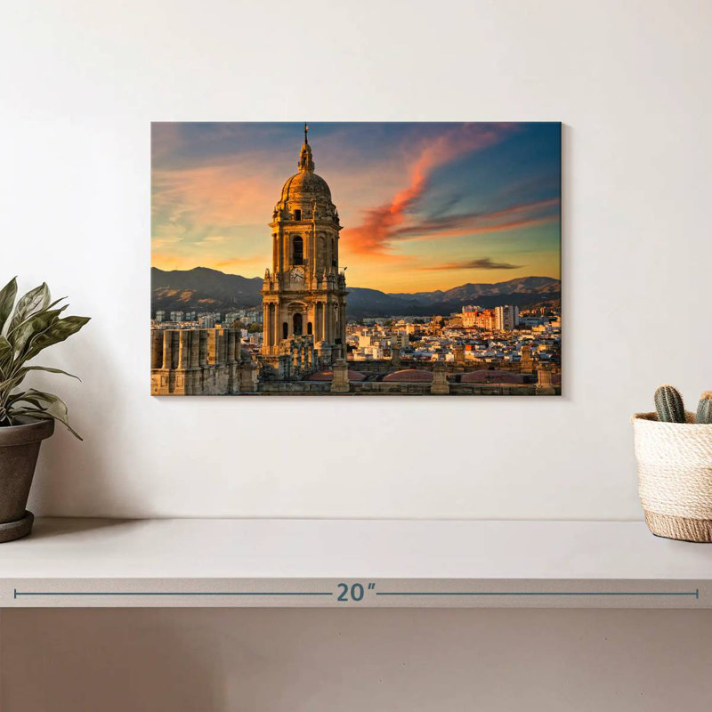 Cathédrale et paysage urbain Nicci, H 8 po x l 12 po