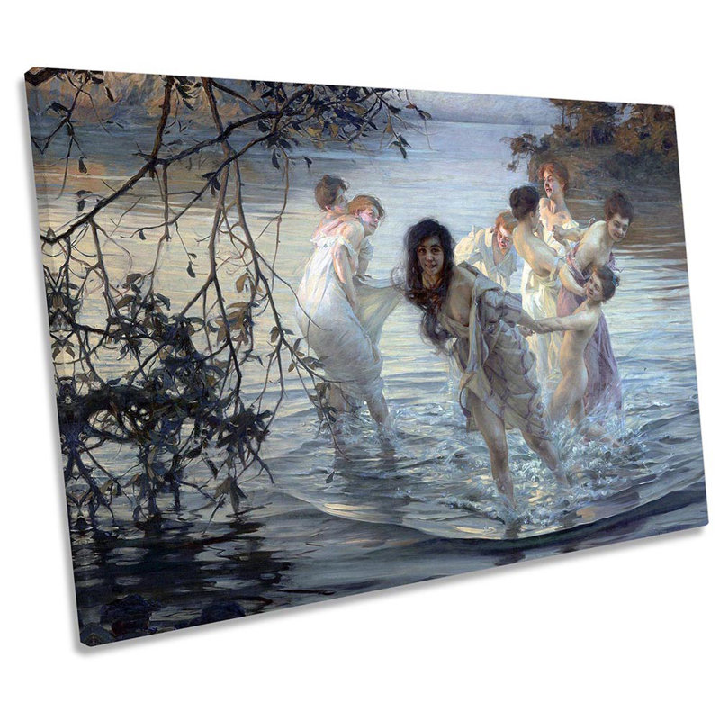 Paul Emile Chabas Dancing Nymphs - Wrapped Canvas Print, 81.3cm H x 121.9cm W x 4cm D