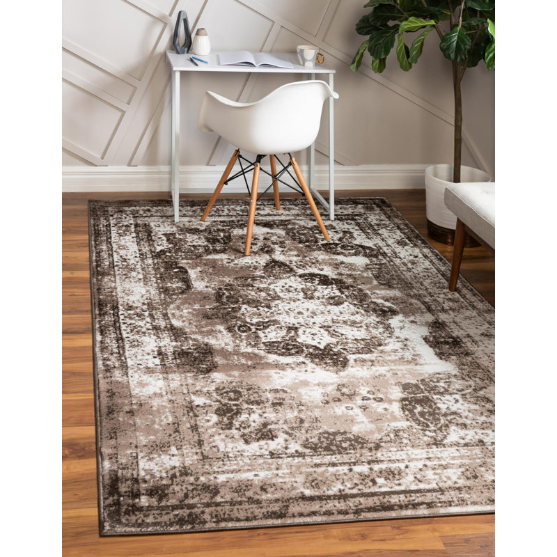 Tapis oriental Brandt, Rectangle 7 pi 10 po x 11 pi, Light Brown
