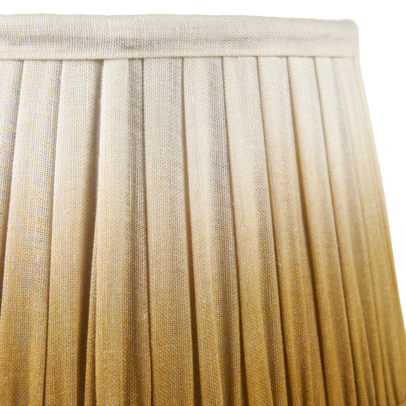 20 cm Cotton Empire Lamp Shade, Mustard, 22cm H x 35cm W x 35cm D