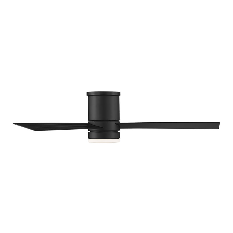 Matte Black 52" Smart Ceiling Fan with LED Light and Remote