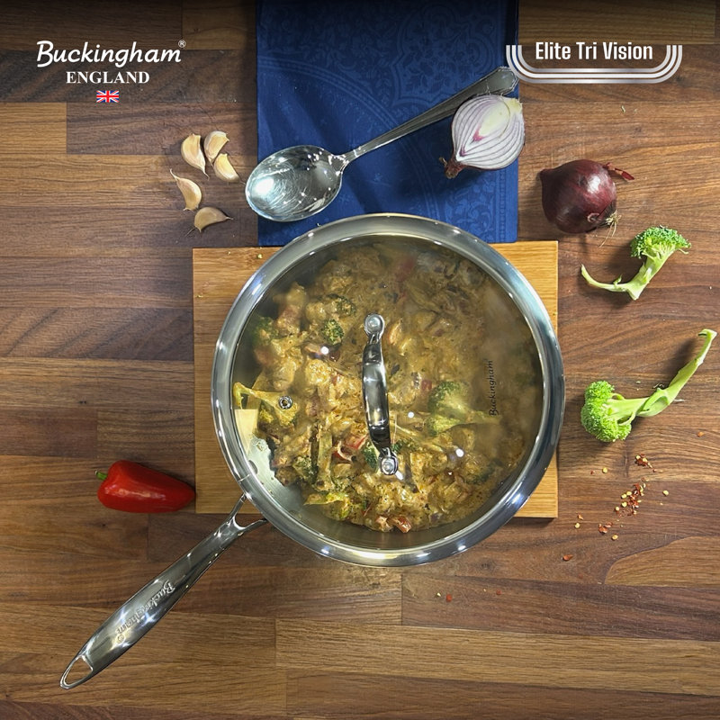 Buckingham Elite Tri-Ply 18/8 Stainless Steel Sauté Pan 24 Cm