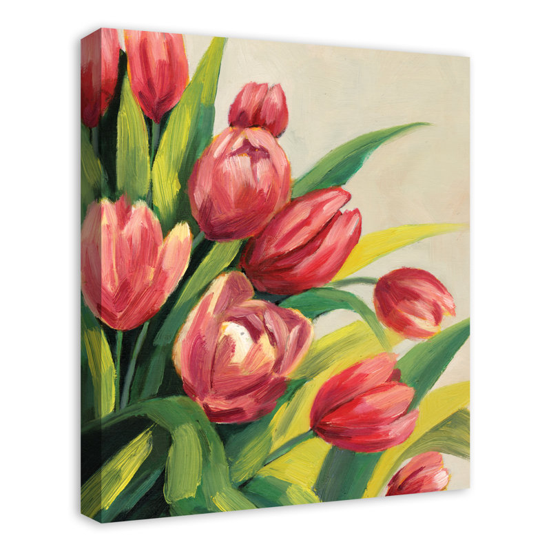 Vibrant Tulips - Peinture sur toile, Toile tendue, H 24 po x l 20 po x P 1,25 po