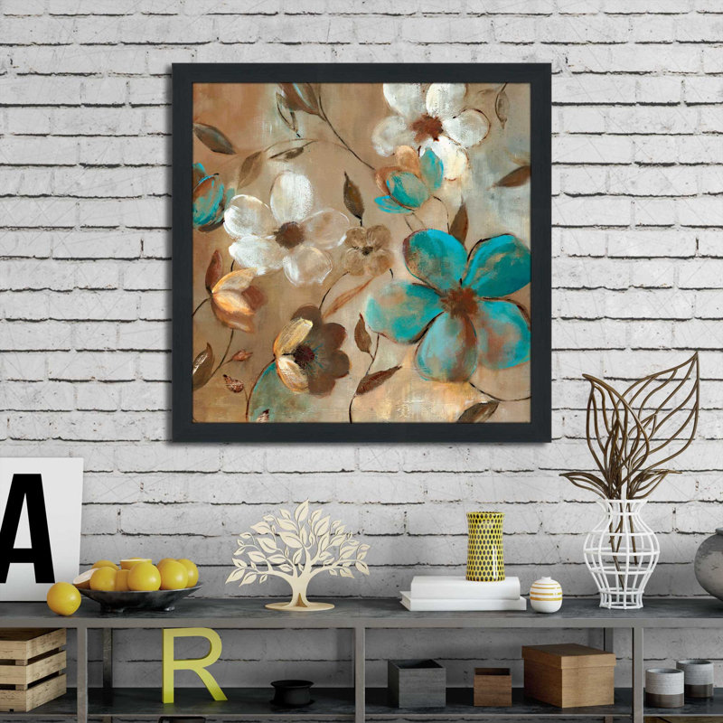 « jardin lueur i », reproduction de peinture à l’acrylique encadrée, H 27,5 po x l 27,5 po x P 0,75 po