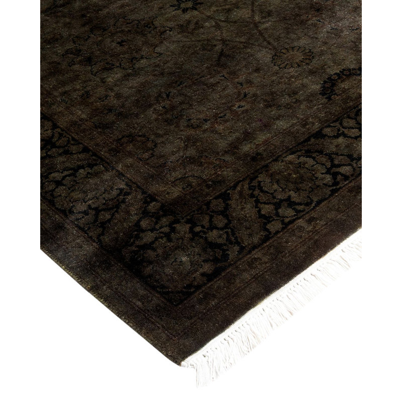 Tapis noué à la main unique en son genre Chimel - noir