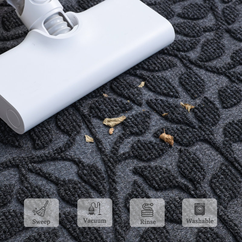 Personalizable Non-Slip Outdoor Doormat, Dark Grey, 81.3cm W x 121.9cm L
