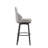 Upholstered Adjustable Height Counter Stool with Metal Frame