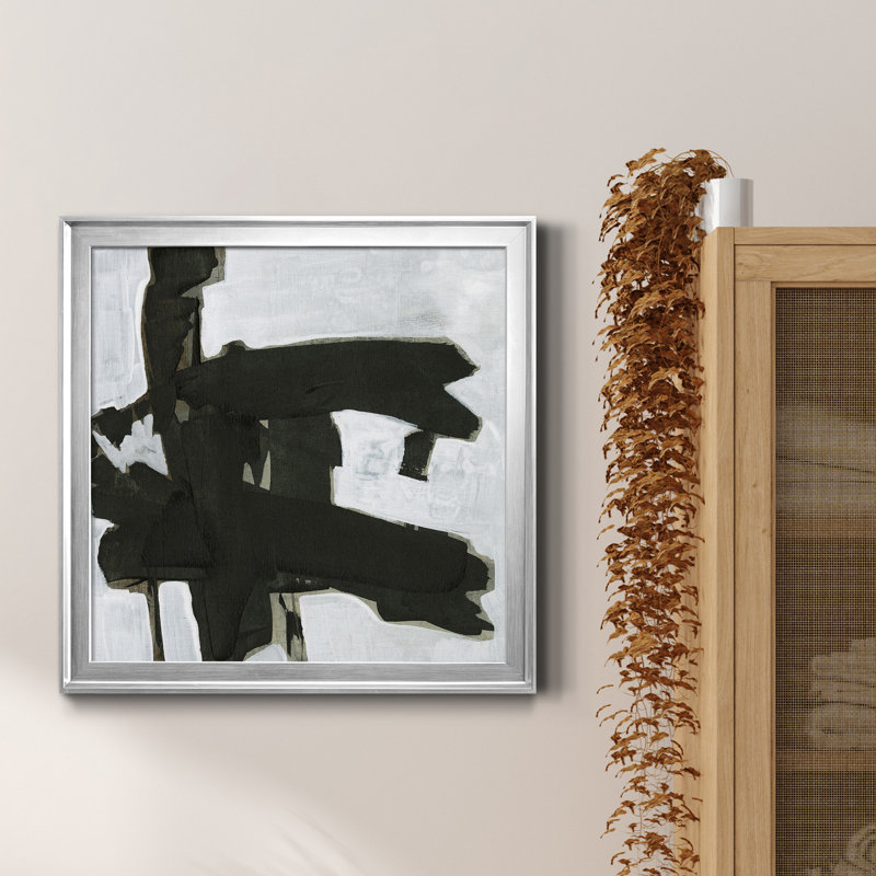 Toile encadrée Ode An Kline VII-Premium - prête à être accrochée, H 34,5 po x l 34,5 po x P 1,5 po, Cadre argenté
