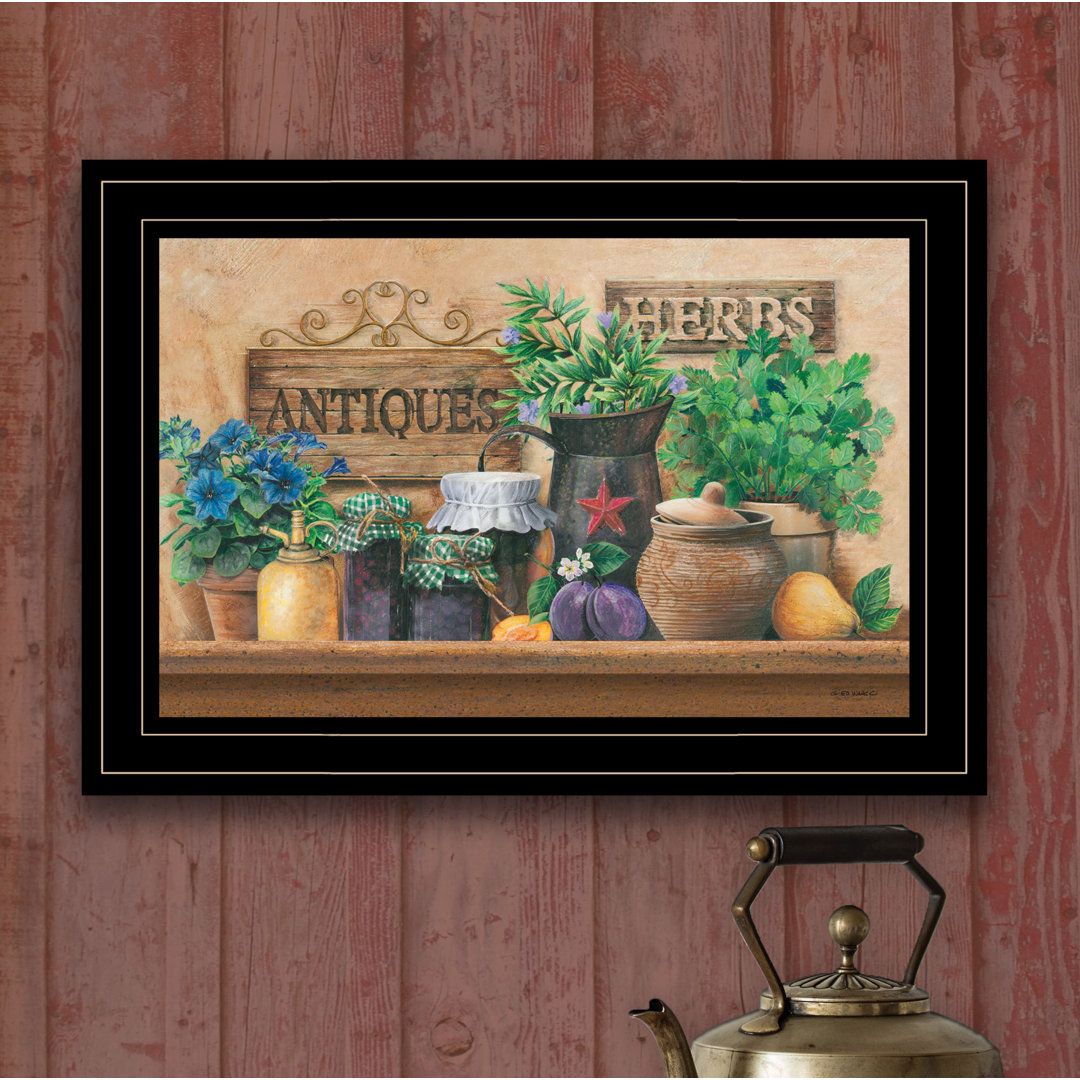 Antiques and Herbs Framed Wall Art for Living Room, Home Wall Decor by Ed Wargo Gracie Oaks 