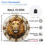 Horloge murale tête de lion, horloge murale 12 po