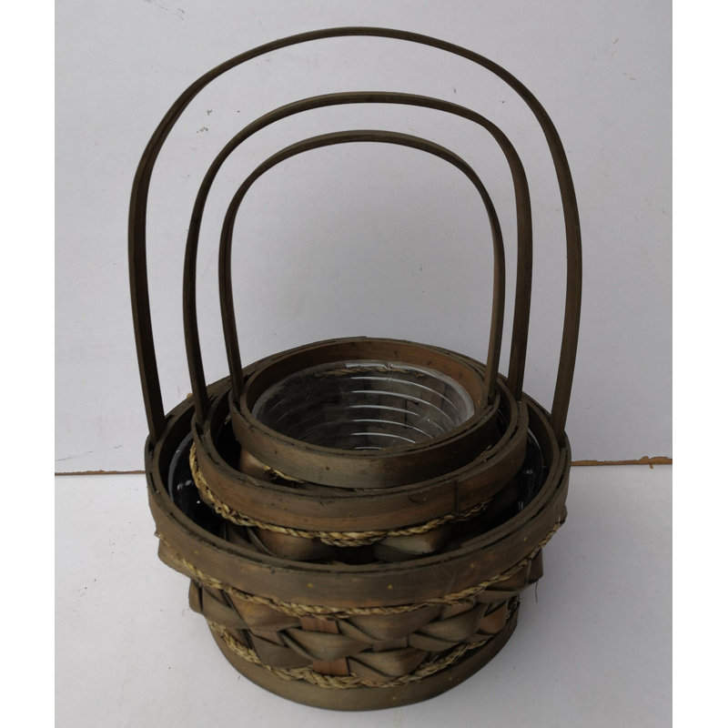 Ensemble de paniers 3 pièces en osier