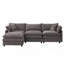 Canapé modulaire classique avec repose-pieds, tissu en chenille doux, sièges confortables et assemblage facile pour les salons confortables-1992326188