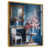 Toile avec cadre flottant or