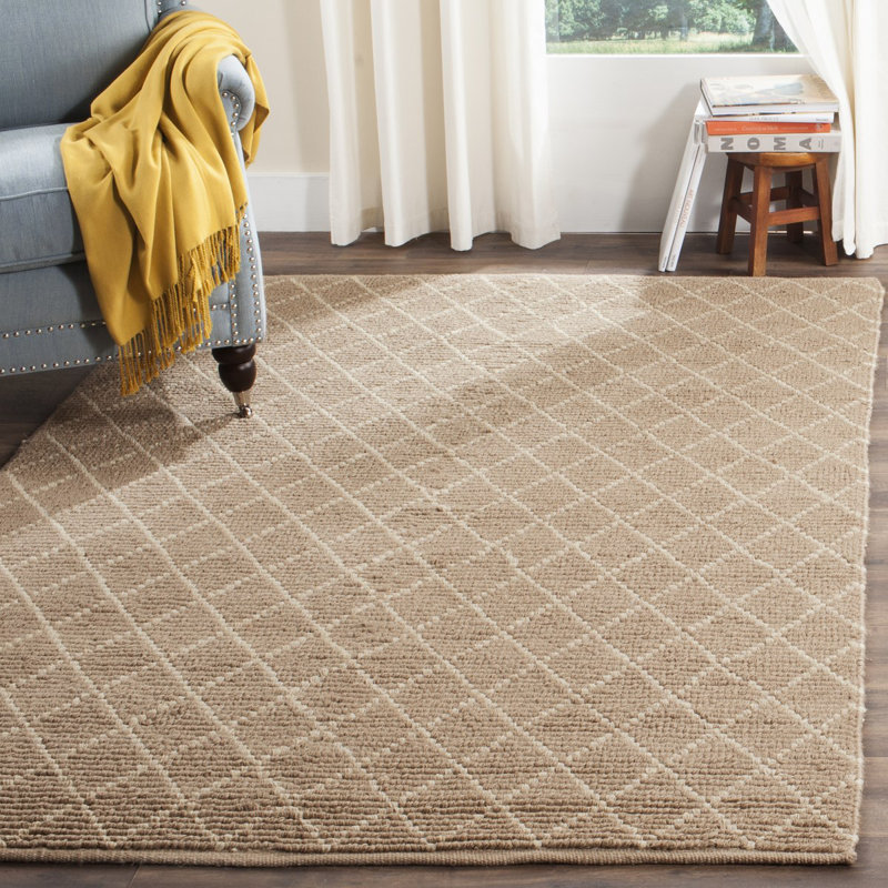 Aeris Hand Woven Jute Geometric Rug, Rectangle 4' x 6'