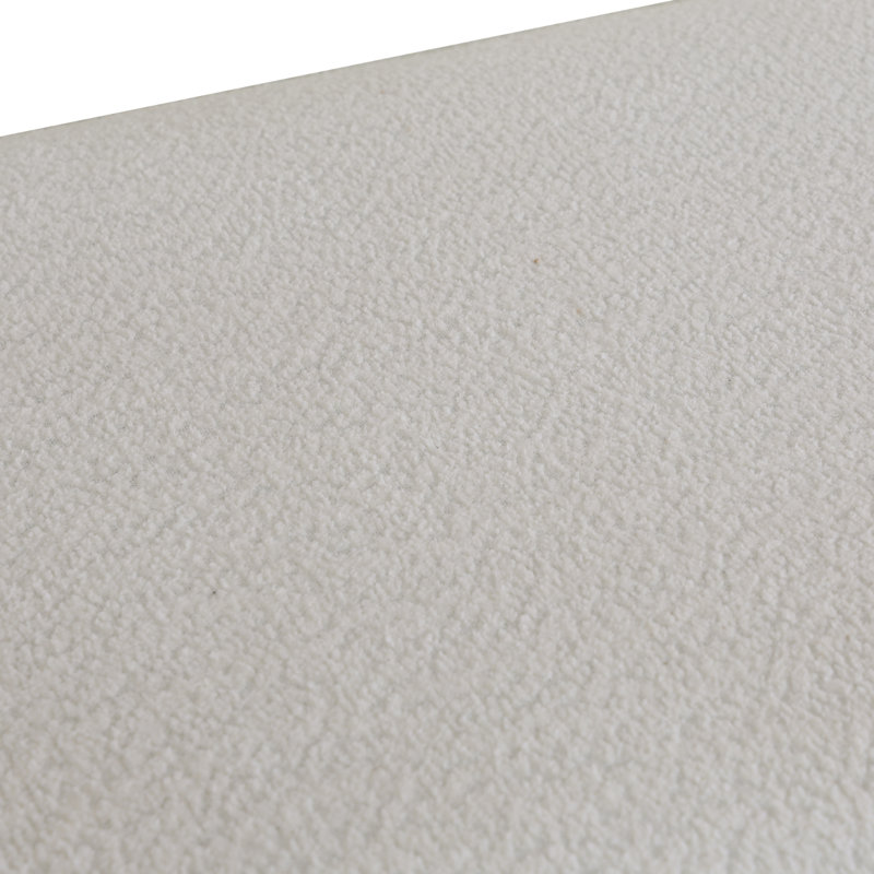 Mid-Centry White Sherpa Boucle Living Room Loveseat