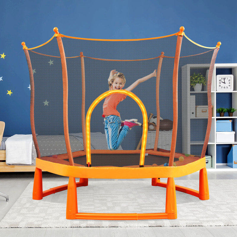 Toddlers Trampoline with Safety Enclosure Net and Balls Ball Pit Balls