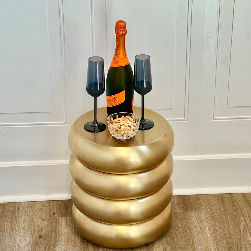 Modern Golden Stack End Table