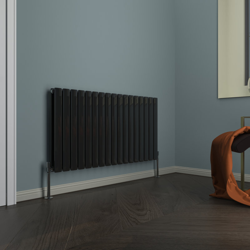 Alvin Vertical Designer Radiator, 60 x 115 cm Double, Grey