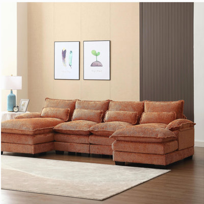  Canapé modulaire moderne en U en chenille