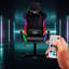 NeoDirect Adjustable Reclining Ergonomic Faux Leather Swiveling PC & Racing Game Chair in Black