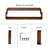 Sephine Modern Boxy 2-Tier Floating Wooden Wall Shelves, Decorative Storage Shelf for Kitchen, Bedroom, Living Room, Office