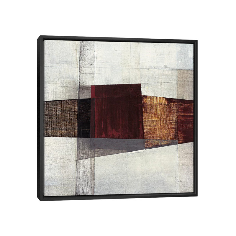 « longcut i », impression sur toile, H 18 po x l 18 po x P 1,5 po, Toile avec cadre flottant noir, Pas de tapis