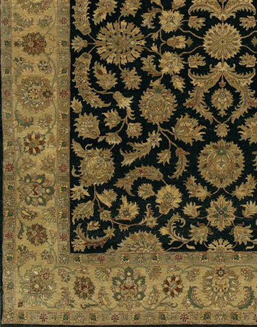 Tapis noir / vert clair Gvidas, Rectangulaire 2 pi x 3 pi
