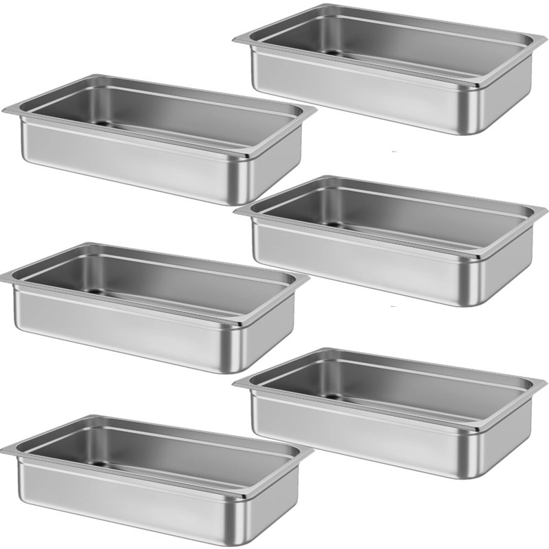 Zstar Rectangle Stainless Steel Casserole Bakeware, 4" x 13"