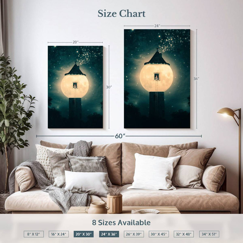Oberle The Moon Tower, 36" H x 24" W
