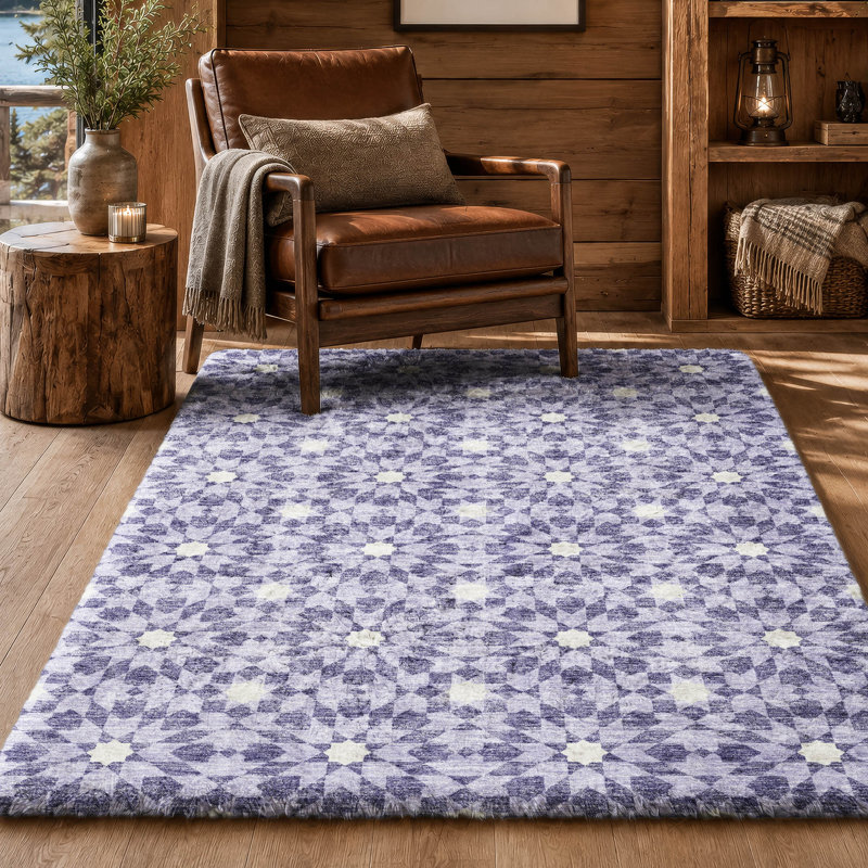 Tapis à poils longs Dream Shag ADS734 lavable à la machine de qualité supérieure, Lilac, 10' x 14'