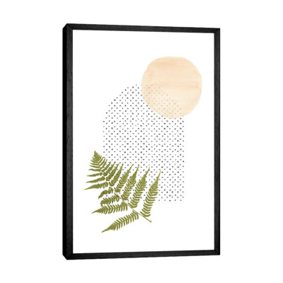 Fern And Abstract Shapes by Whales Way - Painting on Canvas