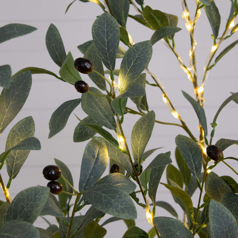 5 pi Arbre fruitier artificiel éclairé avec 200 lumières DEL blanc chaud