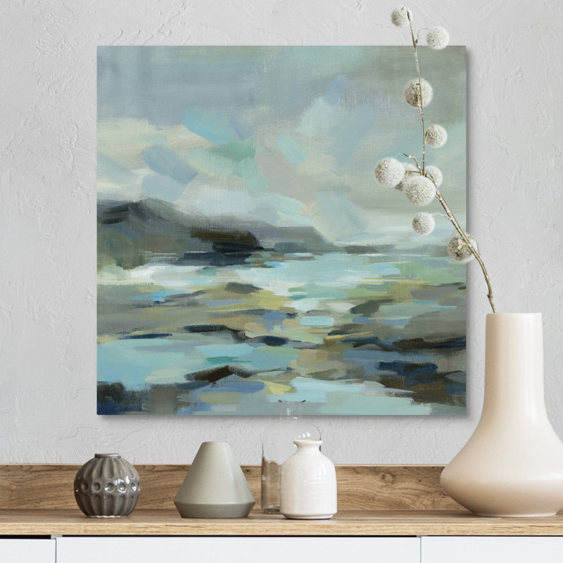 Reproduction d’art sur toile, "Blue Lagoon" par Silvia Vassileva, H 16 po x l 16 po x P 1,25 po, Toile tendue