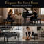 Banc de piano à hauteur réglable avec rangement, tabouret de piano duo en bois massif, coussin d'assise rembourré imperméable, banc multifonctionnel pour piano, coiffeuse, salon, chambre